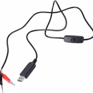 "USB-alligaatoriklambri testijuhtmed 12V seadmete ühendamiseks, stabiilne ja vastupidav toiteallikas elektroonikaprojektidele"