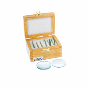 Optikaläätsede komplekt puidust karbis – 6 tk (50 mm) Teaduslaegas Katse.ee